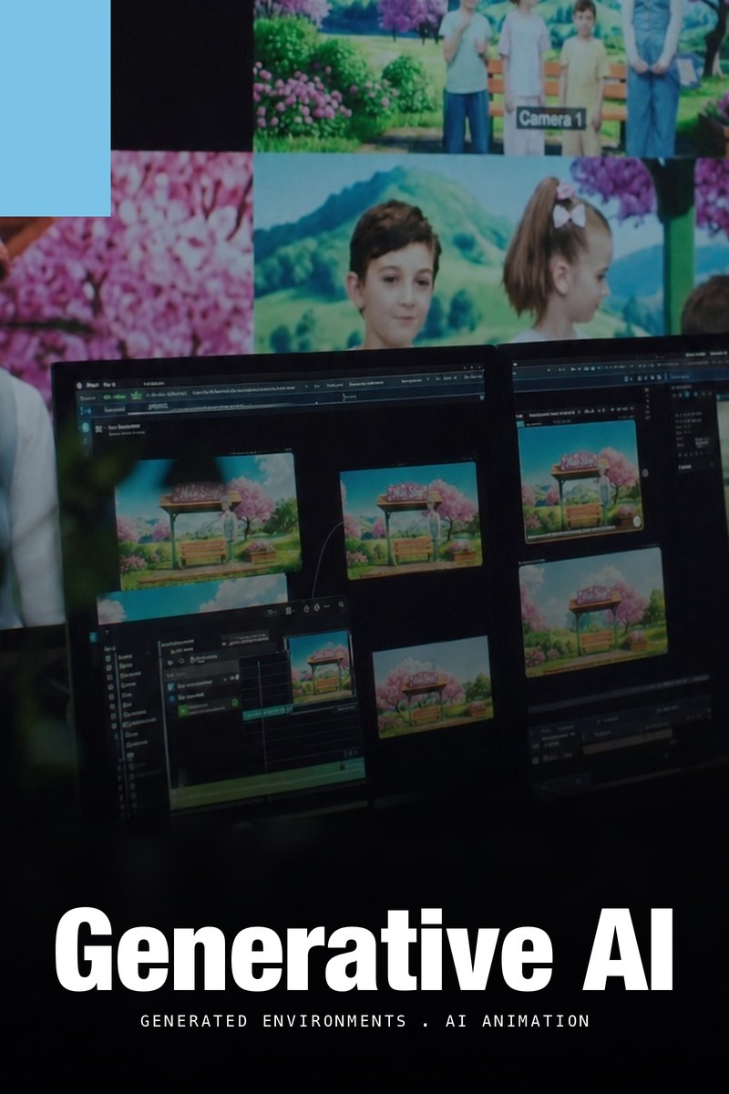 Generative AI — Generated environments · AI animation · tools and pipelines
